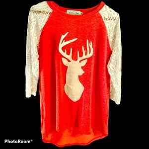 Southern Grace orange hi lo top size medium